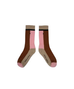 Monk & Anna - Sport Socken, acorn - stone - bloom