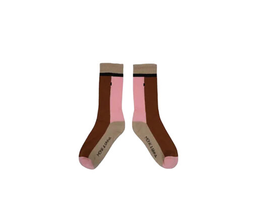 Monk & Anna - Sport Socken, acorn - stone - bloom