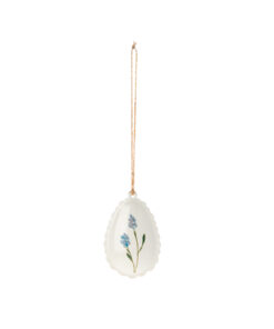 Maileg -  Ornament, "Osterei Blume", blau, geriffelt, Metall