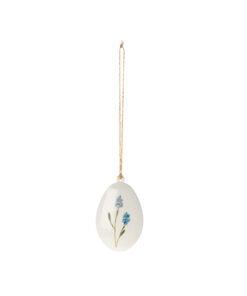 Maileg -  Ornament, "Osterei Blume", blau, glatt, Metall