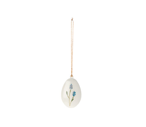 Maileg -  Ornament, "Osterei Blume", blau, glatt, Metall