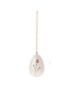 Maileg -  Ornament, "Osterei Blume", rosa, geriffelt, Metall
