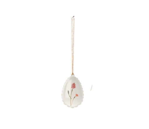 Maileg -  Ornament, "Osterei Blume", rosa, geriffelt, Metall