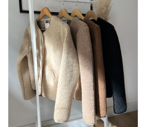 Alwero - Jacke "TYBS" Adult,  TAN, Biowolle Ultra Light – Bild 12