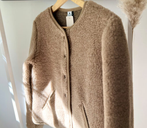 Alwero - Jacke "TYBS" Adult,  TAN, Biowolle Ultra Light – Bild 10