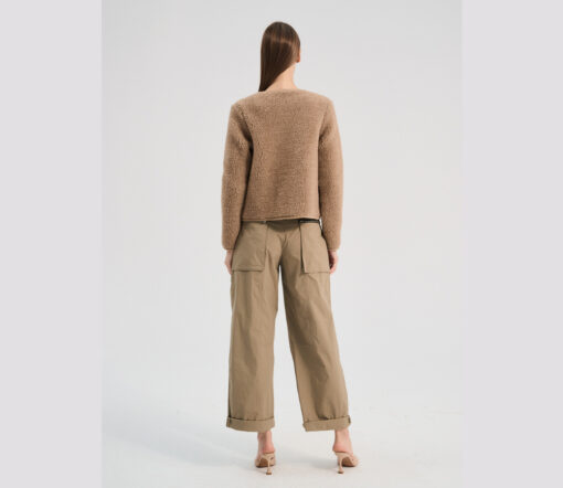 Alwero - Jacke "TYBS" Adult,  TAN, Biowolle Ultra Light – Bild 8