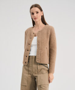 Alwero - Jacke "TYBS" Adult,  TAN, Biowolle Ultra Light