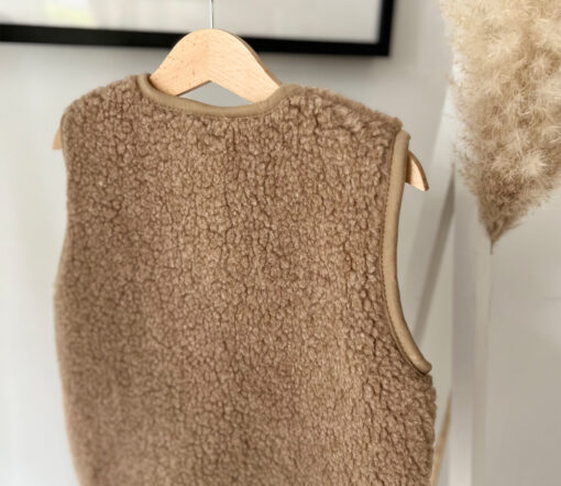 Alwero - Bodywarmer "TYB" Junior, Biowolle, TAN, ultra light – Bild 4