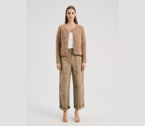 Alwero - Jacke "TYBS" Adult,  TAN, Biowolle Ultra Light – Bild 5