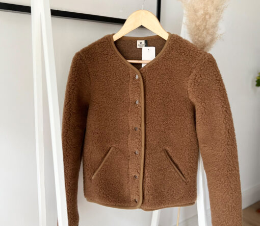 Alwero - Jacke "TYBS" Adult,  Teddy Brown, Biowolle Ultra Light – Bild 3