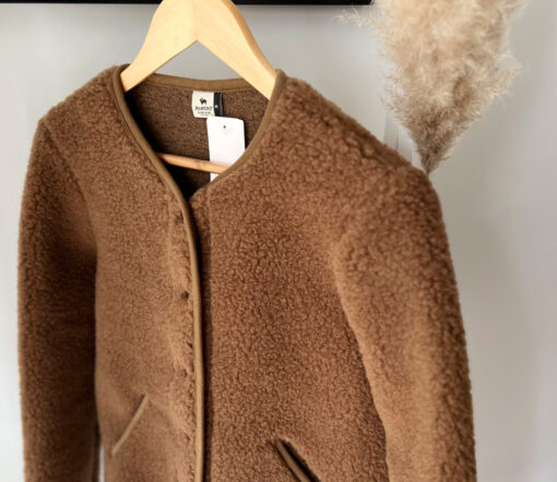 Alwero - Jacke "TYBS" Adult,  Teddy Brown, Biowolle Ultra Light – Bild 4
