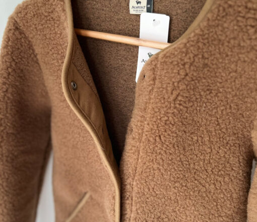 Alwero - Jacke "TYBS" Adult,  Teddy Brown, Biowolle Ultra Light – Bild 6
