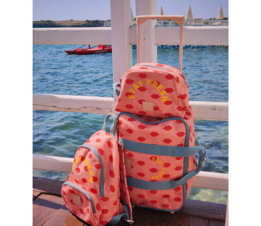 PiuPiuChick - Rucksack Piupiuchick X Jojo Factory, Pink w/ Lips – Bild 5