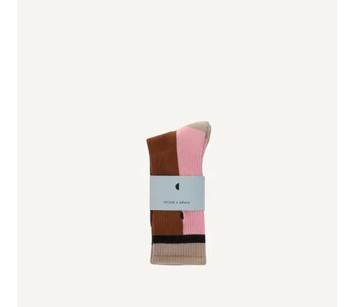 Monk & Anna - Sport Socken, acorn - stone - bloom – Bild 3