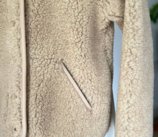 Alwero - Jacke "TYBS" Adult,  Sand Brown, Biowolle Ultra Light – Bild 4