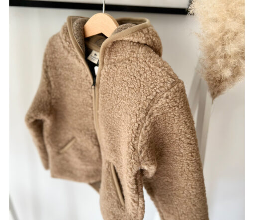 Alwero - Übergangsjacke "YPOS" Junior, Biowolle, TAN, ultra light – Bild 5