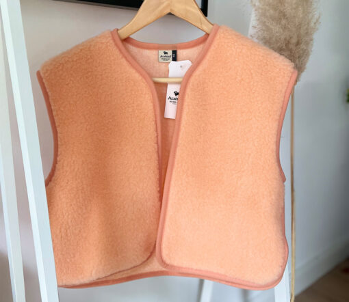Alwero - Weste "CAMINO" Adult, Apricot, Biowolle Ultra Light – Bild 7