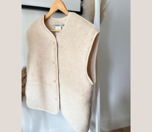 Alwero - LIMITED EDITION, Weste Women CLOUD, Biowolle, Alabaster – Bild 3