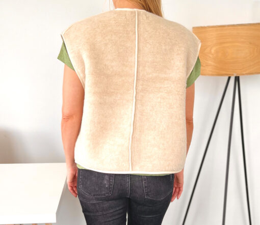 Alwero - LIMITED EDITION, Weste Women CLOUD, Biowolle, Alabaster – Bild 8