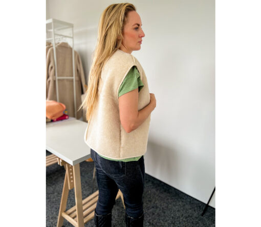 Alwero - LIMITED EDITION, Weste Women CLOUD, Biowolle, Alabaster – Bild 4