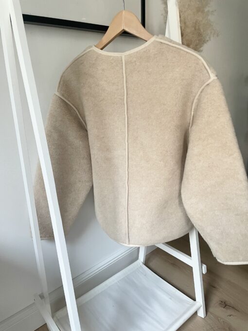 Alwero - LIMITED EDITION, Jacket Women CLOUDY, Biowolle, Alabaster – Bild 2