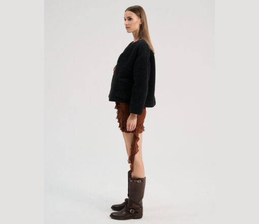 Alwero - LIMITED EDITION, Jacket Women CLOUDY, Biowolle, Deep Black – Bild 6