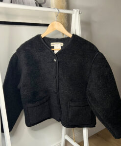 Alwero - LIMITED EDITION, Jacket Women CLOUDY, Biowolle, Deep Black