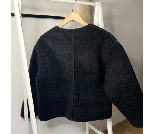Alwero - LIMITED EDITION, Jacket Women CLOUDY, Biowolle, Deep Black – Bild 3