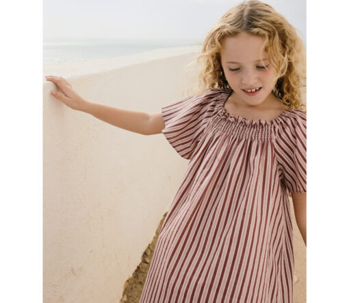 LIILU - Kleid "RUNA", granat, Biobaumwolle – Bild 2