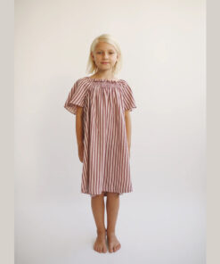 LIILU - Kleid "RUNA", granat, Biobaumwolle