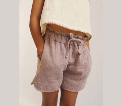LIILU - Shorts "TUDOR", mauve, Biobaumwolle
