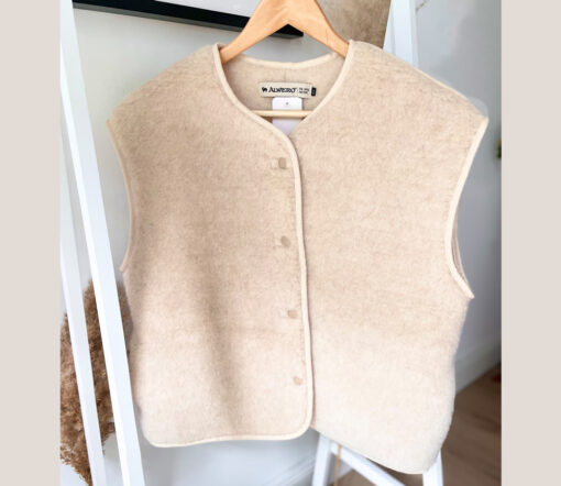 Alwero - LIMITED EDITION, Weste Women CLOUD, Biowolle, Alabaster – Bild 5