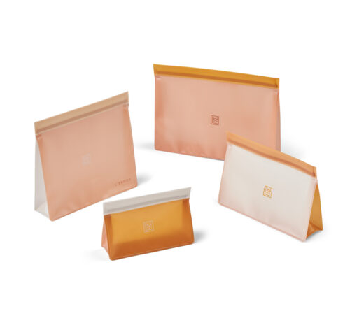 Liewood -  Mehrweg-Aufbewahrungsbeutel, "Keith", 4er Pack, Tuscany Rose