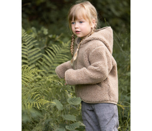 Alwero - Übergangsjacke "YPOS" Junior, Biowolle, TAN, ultra light – Bild 4