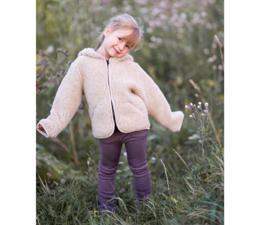 Alwero - Übergangsjacke "YPOS" Junior, Biowolle, SAND BROWN, ultra light – Bild 4