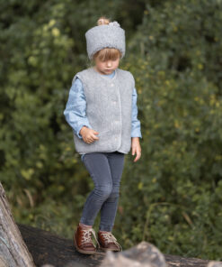Alwero - Bodywarmer "TYB" Junior, Biowolle, Silver, ultra light