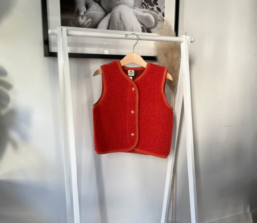 Alwero - Bodywarmer "TYB" Junior, Biowolle, CORAL, ultra light, LIMITED EDITION