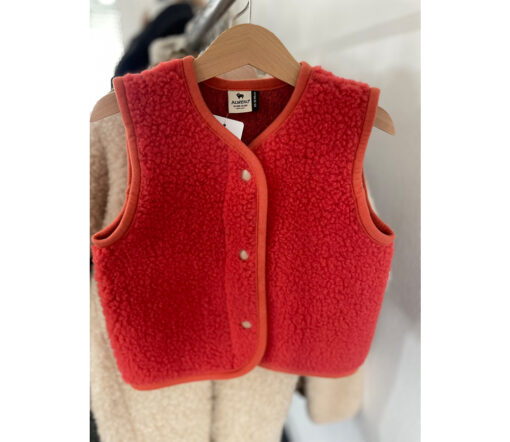 Alwero - Bodywarmer "TYB" Junior, Biowolle, CORAL, ultra light, LIMITED EDITION – Bild 3