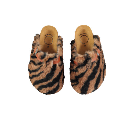 PiuPiuChick - Clogs, Tiger, faux-fur