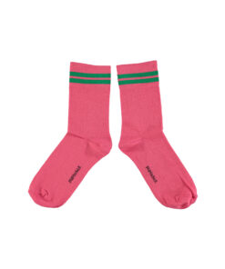 PiuPiuChick - Socken, Pink grün gestreift