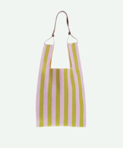 StickySis - Markttasche | knitted stripes | dolce pink + lemon leaf
