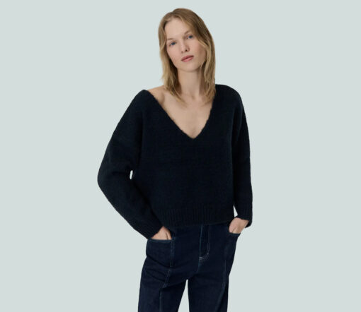 The New Society - Pullover WOMEN "REGINA", toasted caramel, Wollemix – Bild 3