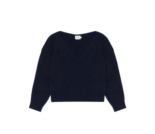 The New Society - Pullover WOMEN "REGINA", midnight navy, Wollemix