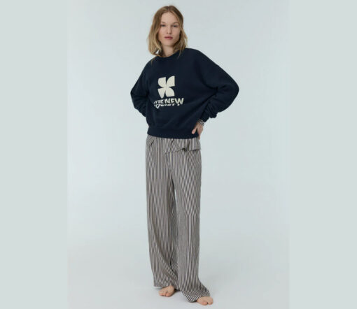 The New Society - Space Sweater "ONTARIO", Biobaumwolle, navy blue – Bild 4