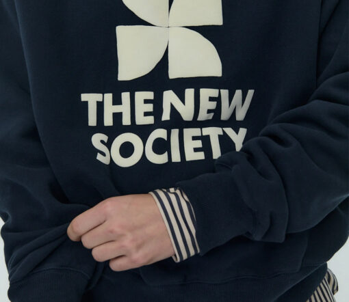 The New Society - Space Sweater "ONTARIO", Biobaumwolle, navy blue – Bild 3