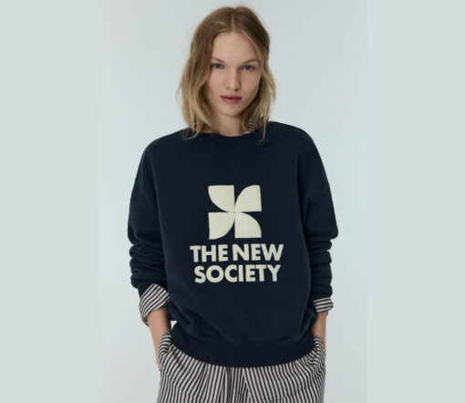 The New Society - Space Sweater "ONTARIO", Biobaumwolle, navy blue – Bild 2