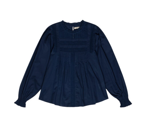 The New Society - Bluse "VENUS", midnight navy, Baumwolle