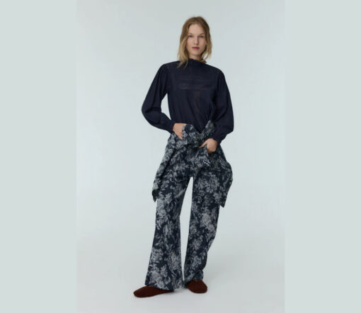The New Society - Bluse "VENUS", midnight navy, Baumwolle – Bild 3