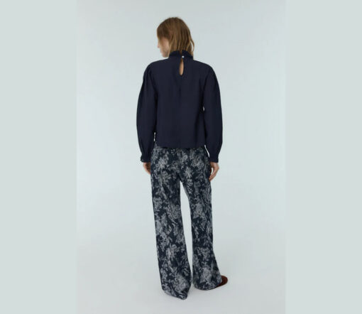 The New Society - Bluse "VENUS", midnight navy, Baumwolle – Bild 5