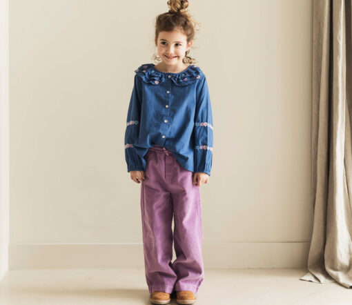 JENEST - Kordhose, CAMMIE, grape purple, Biobaumwolle – Bild 2